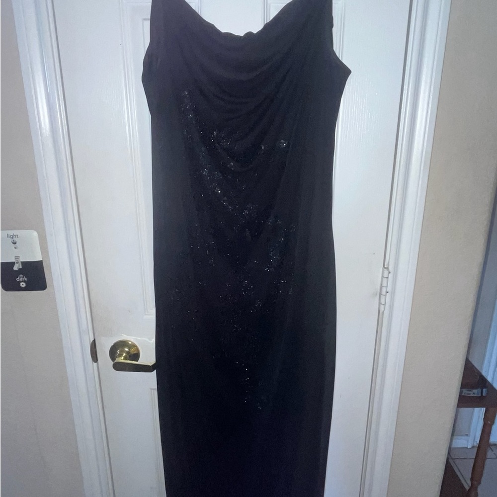 AGB Black Gown with Subtle Sparkle